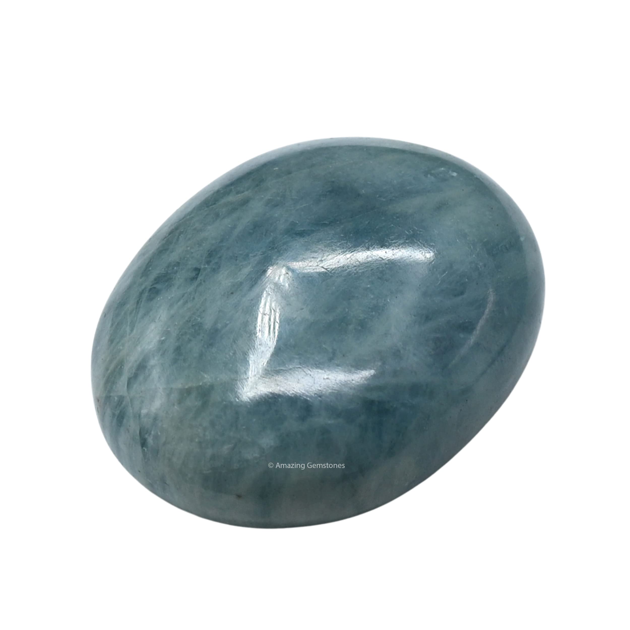 Aquamarine Crystals and Healing Stones - Large Palm Stone Crystals Piedra - Crystal for Good Luck, Balanced Positive Energy, Med