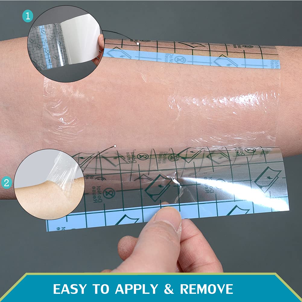 50 Pcs Waterproof Shower Protector Bandage 4x4 inch for Chest Chemo Dialysis Catheter Shower Cover Hemodialysis Port Surgery Inc