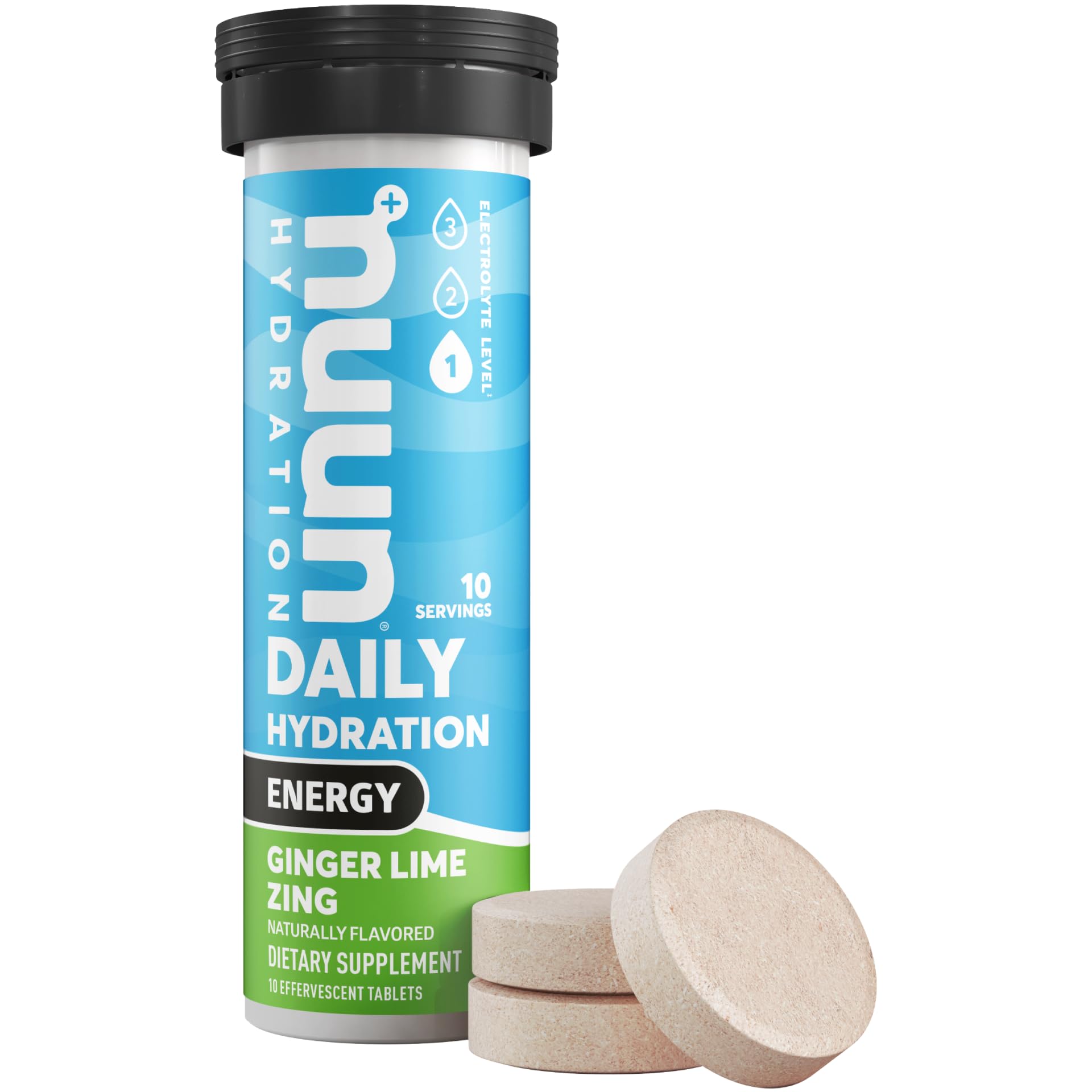 NUUN Energy Ginger Lime Zing 10 Count, 51 GR
