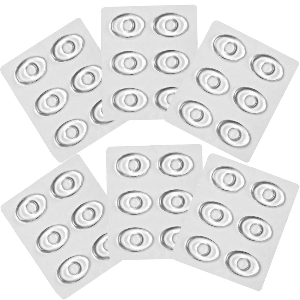 vipolish 6 Sheets 36PCS Silicone Round Cushion Pads Clear Bunion Protector Pads Waterproof Gel Callus Pads