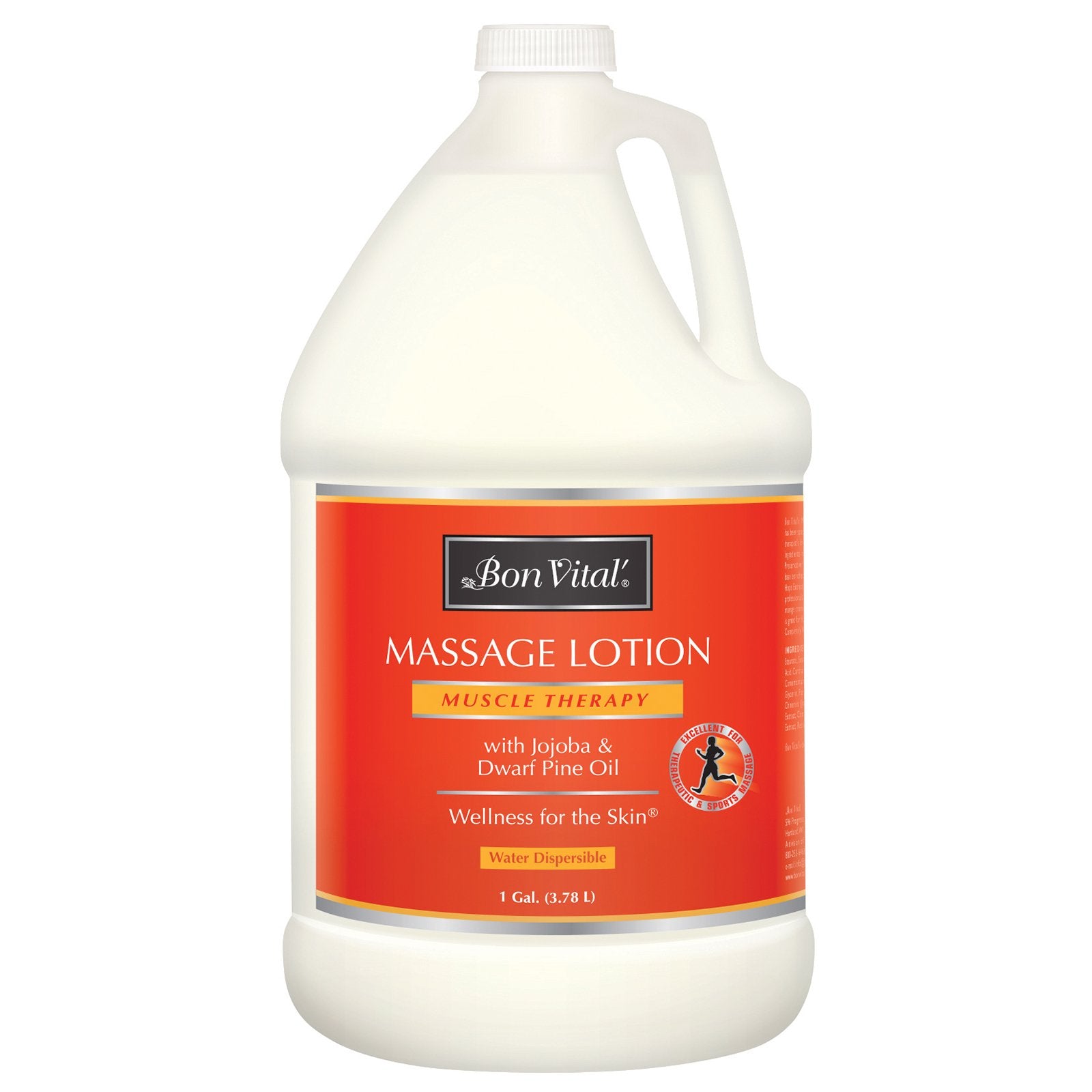 Bon Vital Muscle Therapy Massage Lotion with Dwarf Pine Oil and Essential Oils for a Massage, Aids in Muscle Recovery Through I
