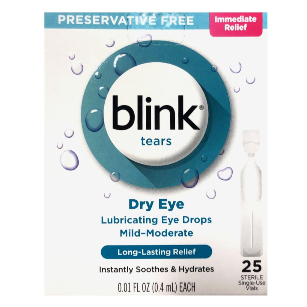Blink Tears Lubricating Eye Drops Mild-Moderate Dry Eye, 25 Pk - 0.01 oz, Pack of 2