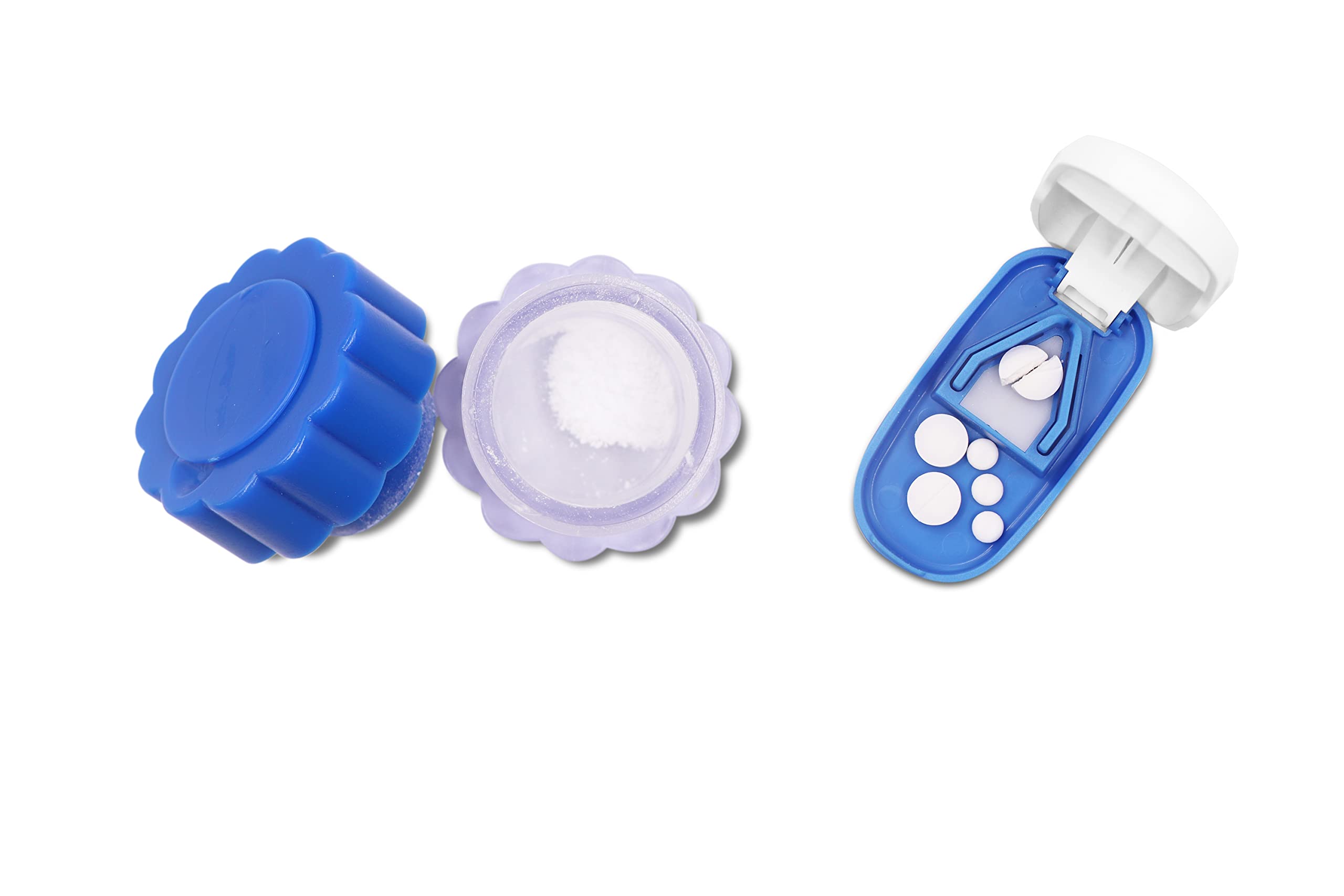 KMINA - Pill Cutter and Crusher Combo (Pack), Small or Large Pills, Grinders for Tablets