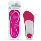Comfort Zone Tri-Balance Gel Orthotic Insoles for Women, 3/4 Length Inserts for Womens Shoe Sizes 6-10, 1 Pair, Pink and White