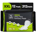 Pee Safe Comfort Ultra Thin Sanitary Pads For Women | Xxl | 12 Pads For Rash Free Periods | Cottony Soft Sanitary Napkins For Ul