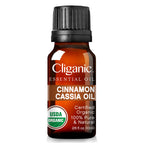 Cliganic Organic Cinnamon Cassia Essential Oil, 100% Pure Natural Undiluted, for Aromatherapy | Non-GMO Verified (Packaging May