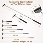 Back Scratcher with Gift Bag - Portable Metal Stainless Steel Telescoping Massage Tool - Gift/Stocking Stuffers for Men Women