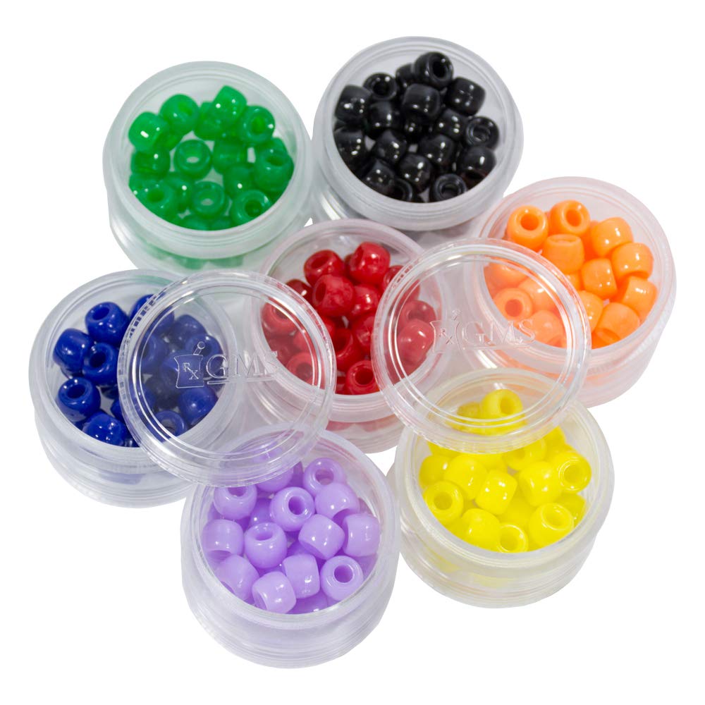 GMS Small 7 Day Stack-able Pill Organizer Case for Medication, Vitamins, and Supplements with 7 Lids - one for Each Portable and