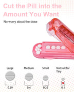 Pill Cutter Splitter for Small and Tiny Pills, Pill Splitter Accurately Cuts Multiple Pills at Once for Large and Small Pill, Sh