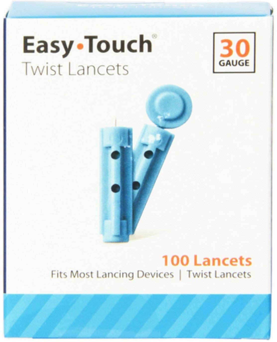 Easy Touch Twist Lancets 30 Gauge 100 Each (Pack of 8)