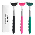 YIMICOO 3 Pack Extendable Back Scratcher, Stainless Steel Portable Telescoping Back Scratchers for Adults Men Women, with Rubber