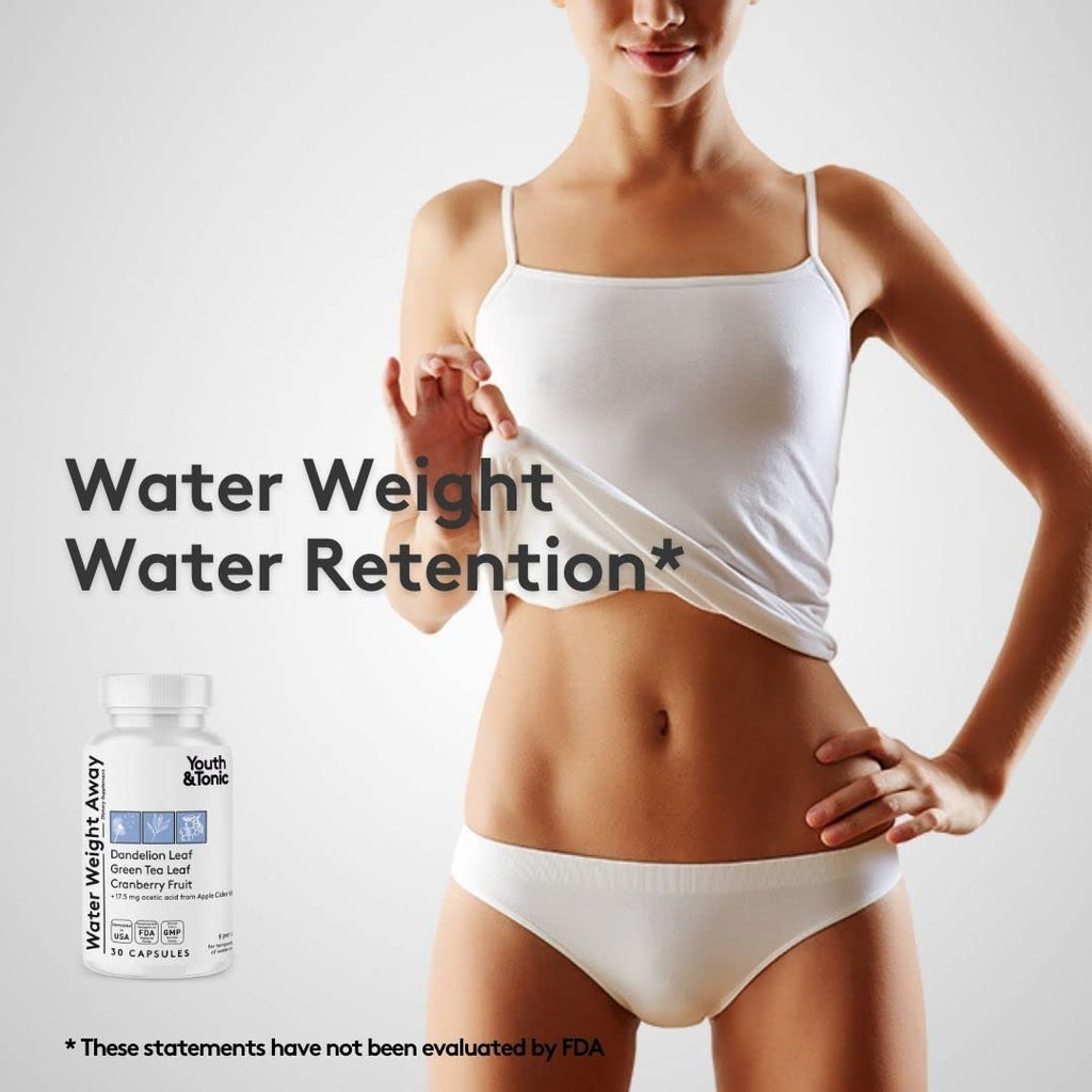 Youth & Tonic Water Retention Pills for Women and Hormone Balance Capsules for Swelling & Loss of Water and to Maintain Healthy