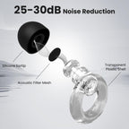 JUSTRVN Ear Plugs for Concert, 2 Pairs of Noise Reduction Earplugs 25dB-30dB with 8 Ear Tips&Carry case,Reusable Hearing Protect