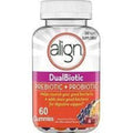 Align Prebiotic + Probiotic Gummies Natural Fruit Flavors - 60 CT, Pack of 3