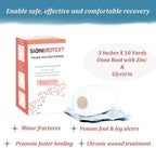 Sion Biotext Unna Boot with Zinc Flexible Compression Bandage Maintain Moist Healing Environment Medical Dressing Wrap Gauze - E