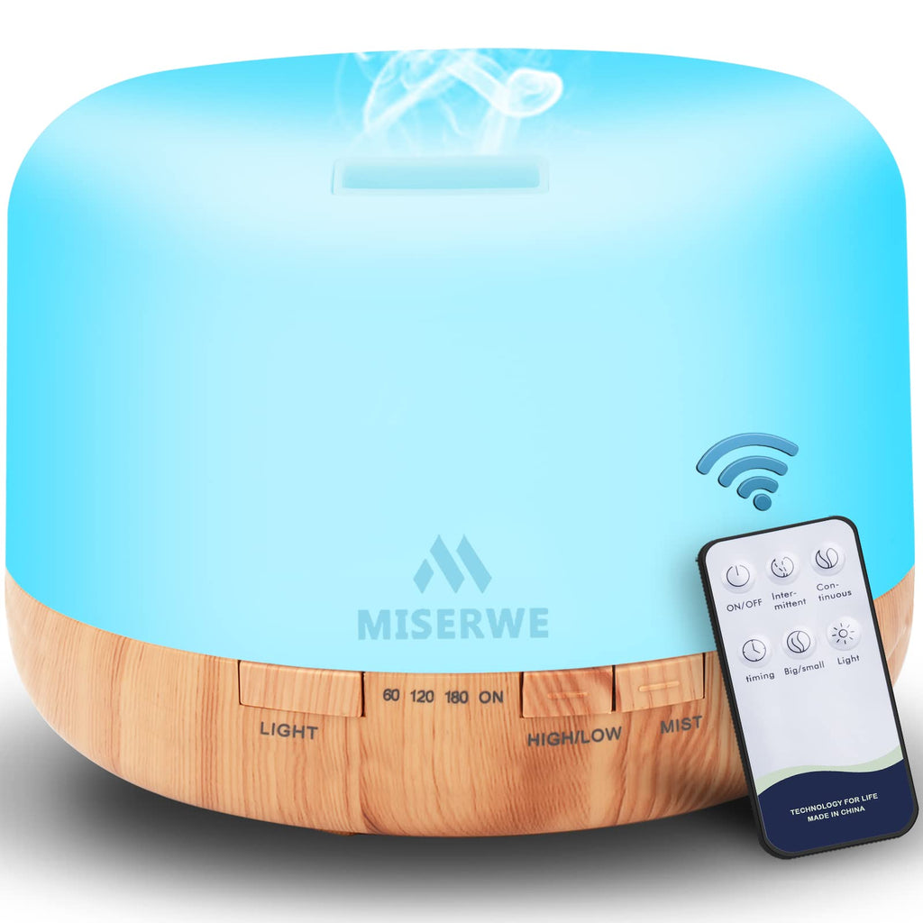 500ml Diffuser with Remote Control Waterless Automatic Shut Off Essential Oil Diffusers with Timing Mode Adjustable Oil Diffuser