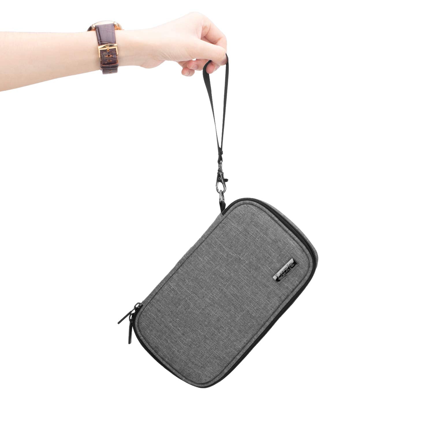 LUXJA Diabetic Supplies Travel Case, Storage Bag for Glucose Meter and Other Diabetic Supplies (Bag Only), Gray