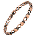 Feraco Copper Ankle Bracelet for Women, 99.99% Pure Copper Magnetic Anklet with 3500 Gauss Neodymium Magnet, Adjustable Jewelry 