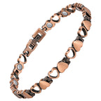 Feraco Copper Ankle Bracelet for Women, 99.99% Pure Copper Magnetic Anklet with 3500 Gauss Neodymium Magnet, Adjustable Jewelry 