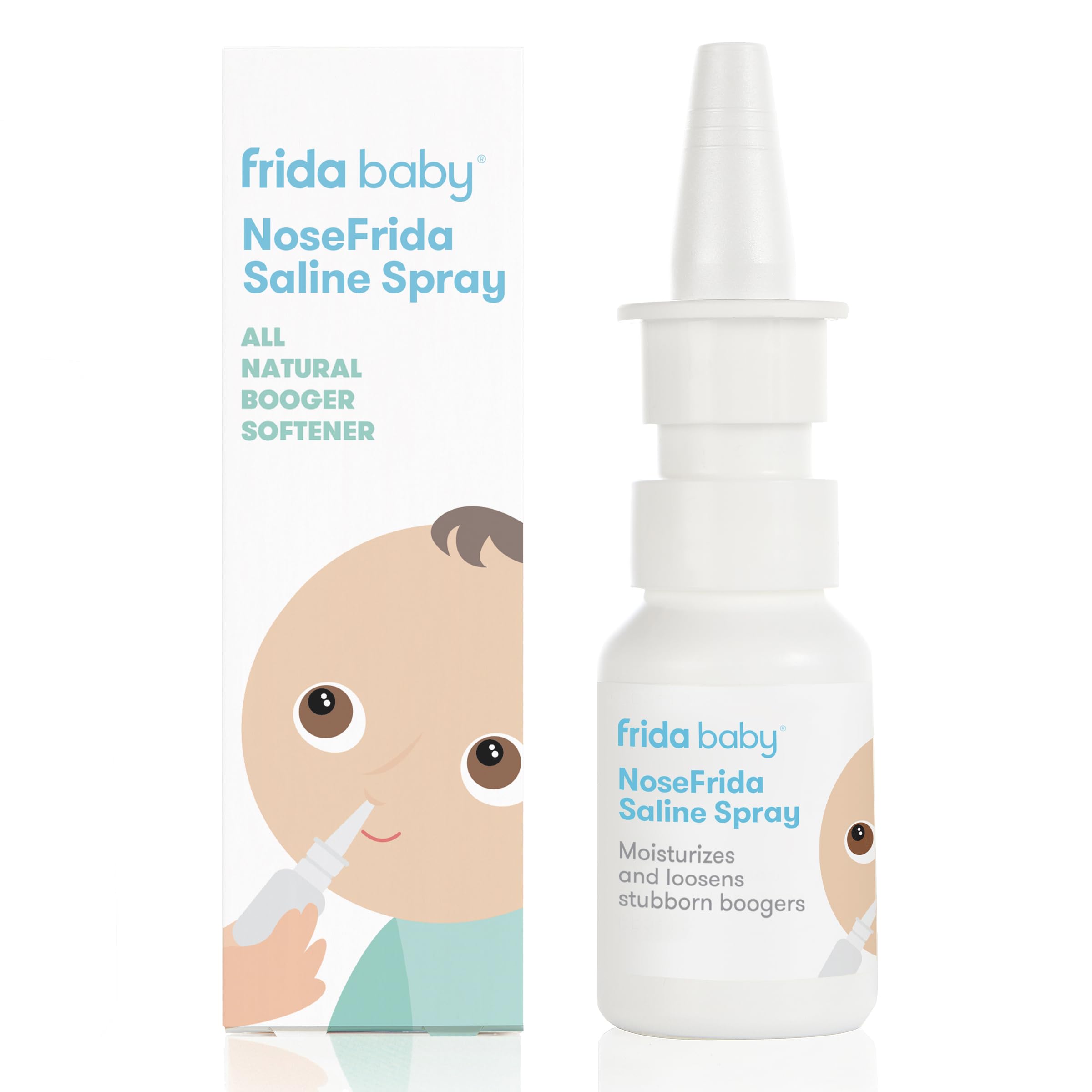 Frida Baby NoseFrida Saline Mist Spray, Baby Saline Nasal Spray, Nasal Spray Decongestant to Soften Nasal Passages, Baby Saline 