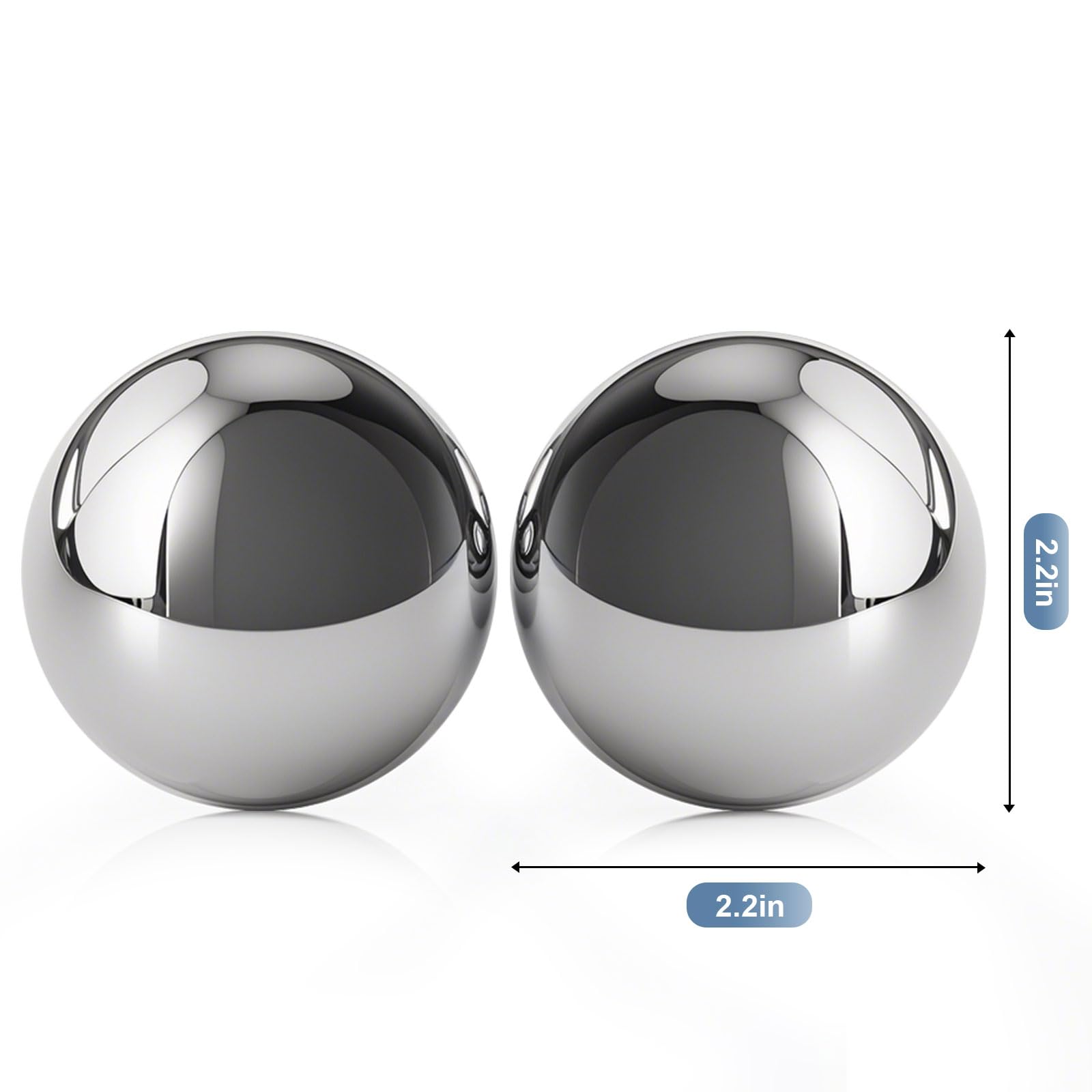 1.4lb, 2.2-inch Baoding Balls: Chinese Balls for Hand Therapy, Hand Massage, Tai Chi Balls, Meditation Balls - Suitable for Home