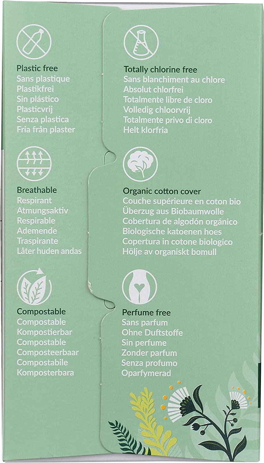 Natracare Panty Liner, Normal, Wrapped, 18 ct (Pack of 4)