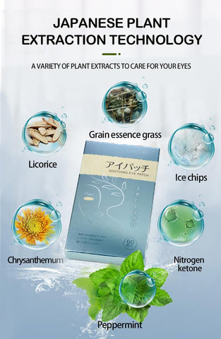 WISEQUEST Drug-Free Herbal Eye Patches - Relieve Dry Eyes, Redness & Digital Eye Strain, Acupressure Formula, Made in Japan, 10-