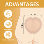 Dr.med Sacrum Silicone Foam Dressing with Adhesive Border 7.2x7.2-6 Pcs/Box, Absorbent Breathable Bed Sore Waterproof Sacral Ban