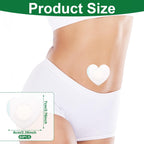 Gosknor 60pcs Castor Oil Wrap for Belly Button, 2.76x2.36 Inch Heart Shape Castor Patches Self-Adhesive & Highly Absorbent Belly