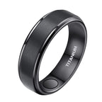 JEROOT 5mm 8mm Titanium Magnetic Ring for Men Women Unisex, Magnetic Band with Strong Magnets(3500 Gauss), Polished Matte Comfor