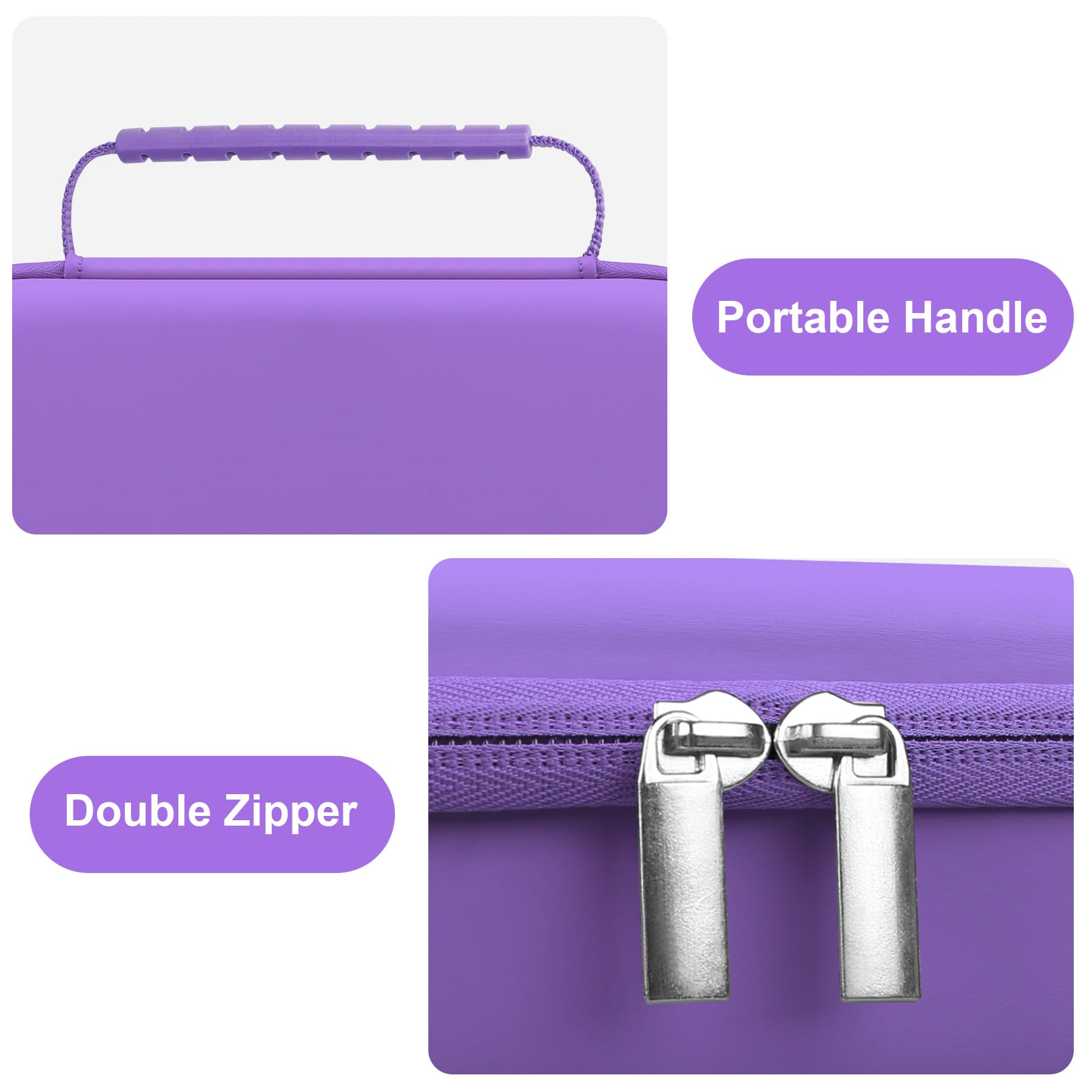 Canboc Travel Carrying Case for Asthma Inhaler, Handheld Spacer for Adults and Kids, Masks, Hard Inhaler Case with Mesh Pocket f