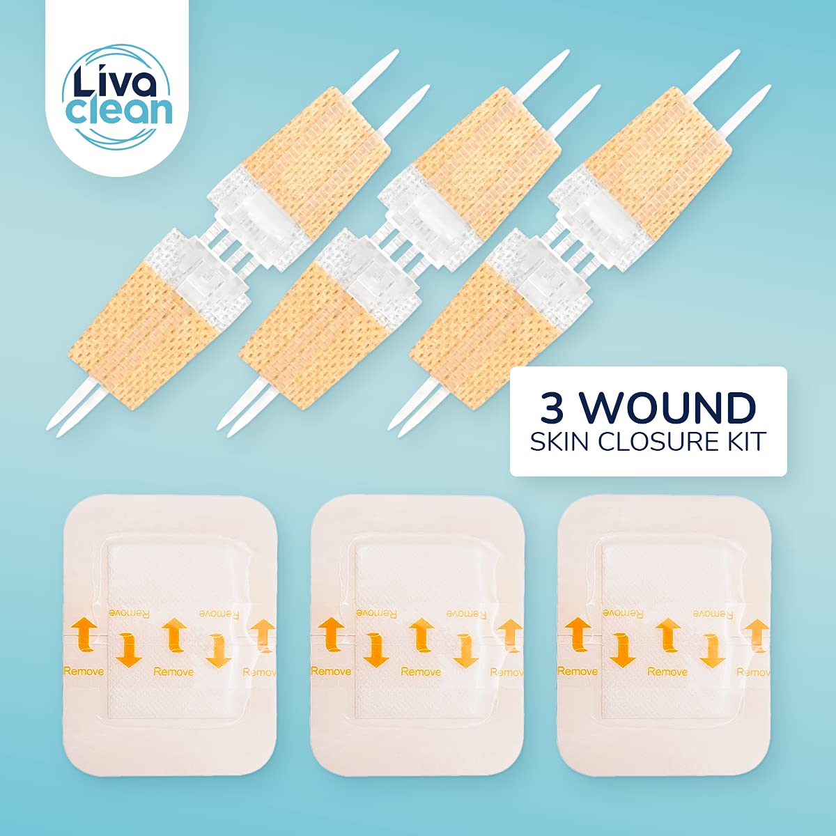 (3 CT) 1 X 3.7    Wound Closure Strips - Zip Stitch Wound Closure Kit - Butterfly Kit Device Zip Tie Skin Closuing Butterfly Ban