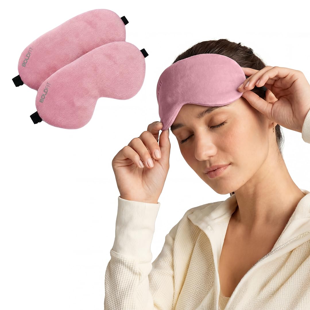 Boldfit Eye Mask For Sleeping With Adjustable Strap Super Soft Sleeping Mask Blind Fold For Comfortable Sleep Travelling Sleep M