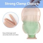 20 Pack Colostomy Bags, One Piece Ostomy Bag Ostomy Supplies, 15mm-60mm Cut-to-Fit Drainable Pouches with Clamp Closure for Ileo