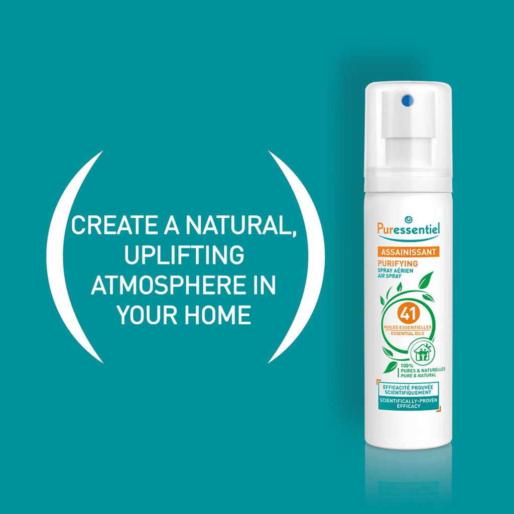 Puressentiel Purifying Air Freshener Spray - Room Spray with 41 Essential Oils - Eliminate Odors without Synthetic Chemicals - M