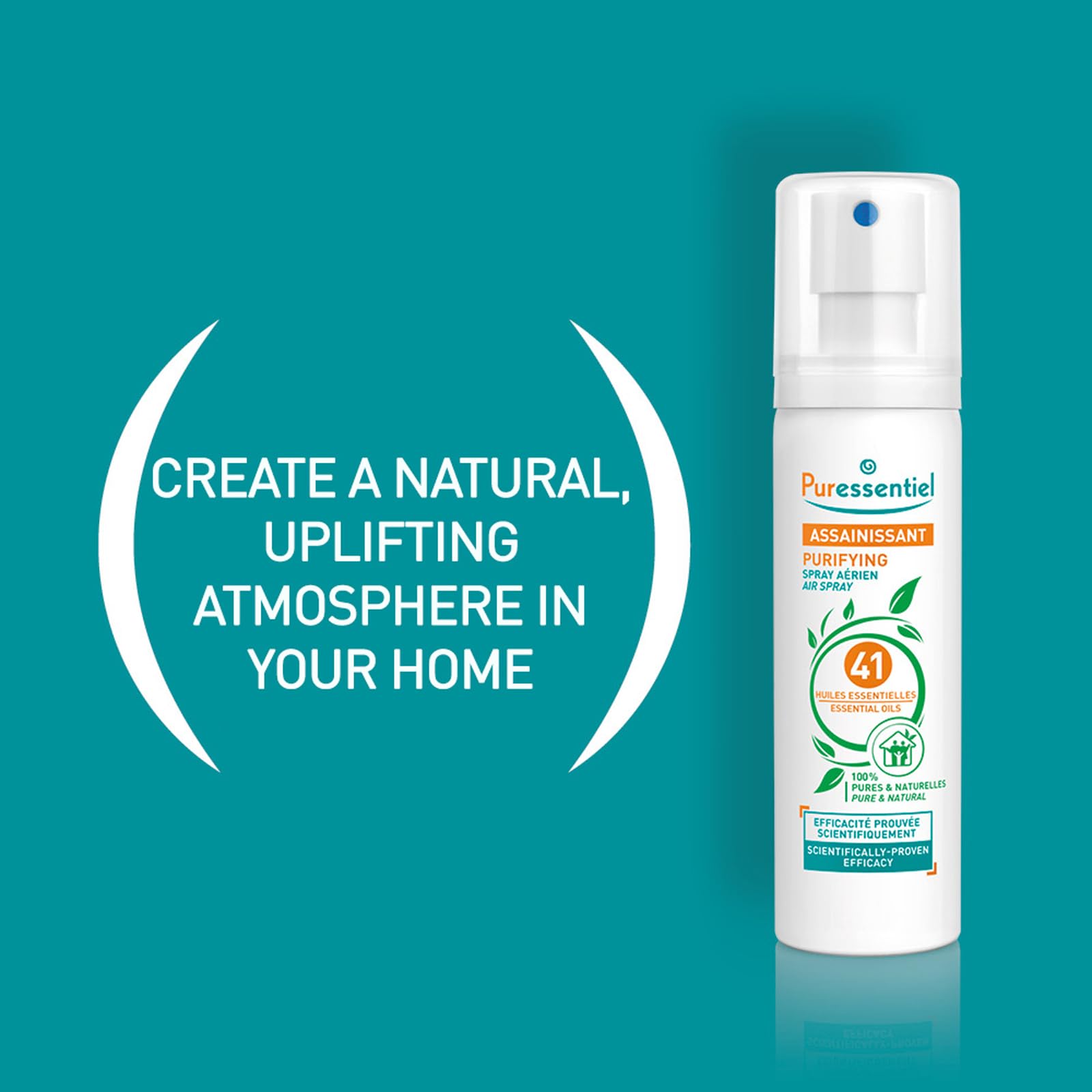 Puressentiel Purifying Air Freshener Spray - Room Spray with 41 Essential Oils - Eliminate Odors without Synthetic Chemicals - M