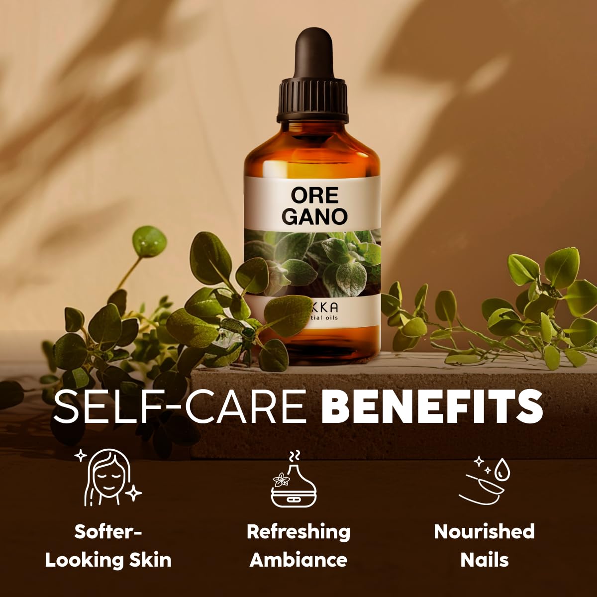 Kukka Oregano Essential Oil for Skin - 4 Fl Oz - 100% Pure Natural, Earthy & Herbaceous Scent, for Diffuser, Nails, Candle & Soa