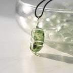 AYANA Prehnite Healing Crystal Pendant Necklace | Heart and Third Eye Chakra | Libra Zodiac Birthstone | Lucky Stone for Healers