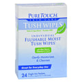 PURETOUCH Skin Care Wipes,Tush,FLUSHABLE, 24 CT