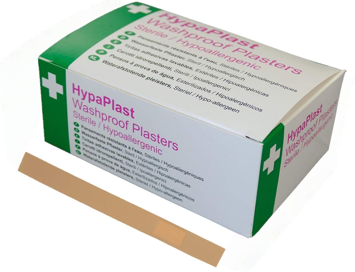 HypaPlast Pink Washproof Plasters, Finger Extension (Pack of 40)