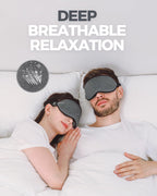 MZOO Luxury Sleep Mask for Back and Side Sleeper, 100% Block Out Light Sleeping Eye Mask for Women Men, Zero Eye Pressure 3D Con