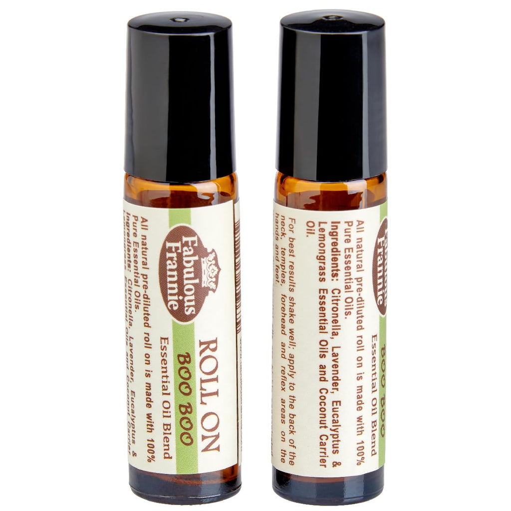 Fabulous Frannie Boo Boo Pure Essential Oil Blend Pre-Diluted Roll-On Made with Tea Tree, Lavender and Chamomile .33oz (10ml)