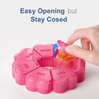 Large Weekly Pill Organizer, Pill Box 7 Day, KAPENS Daily Vitamin Case Large Capacity Compartments, Pill Containers for Fish Oil