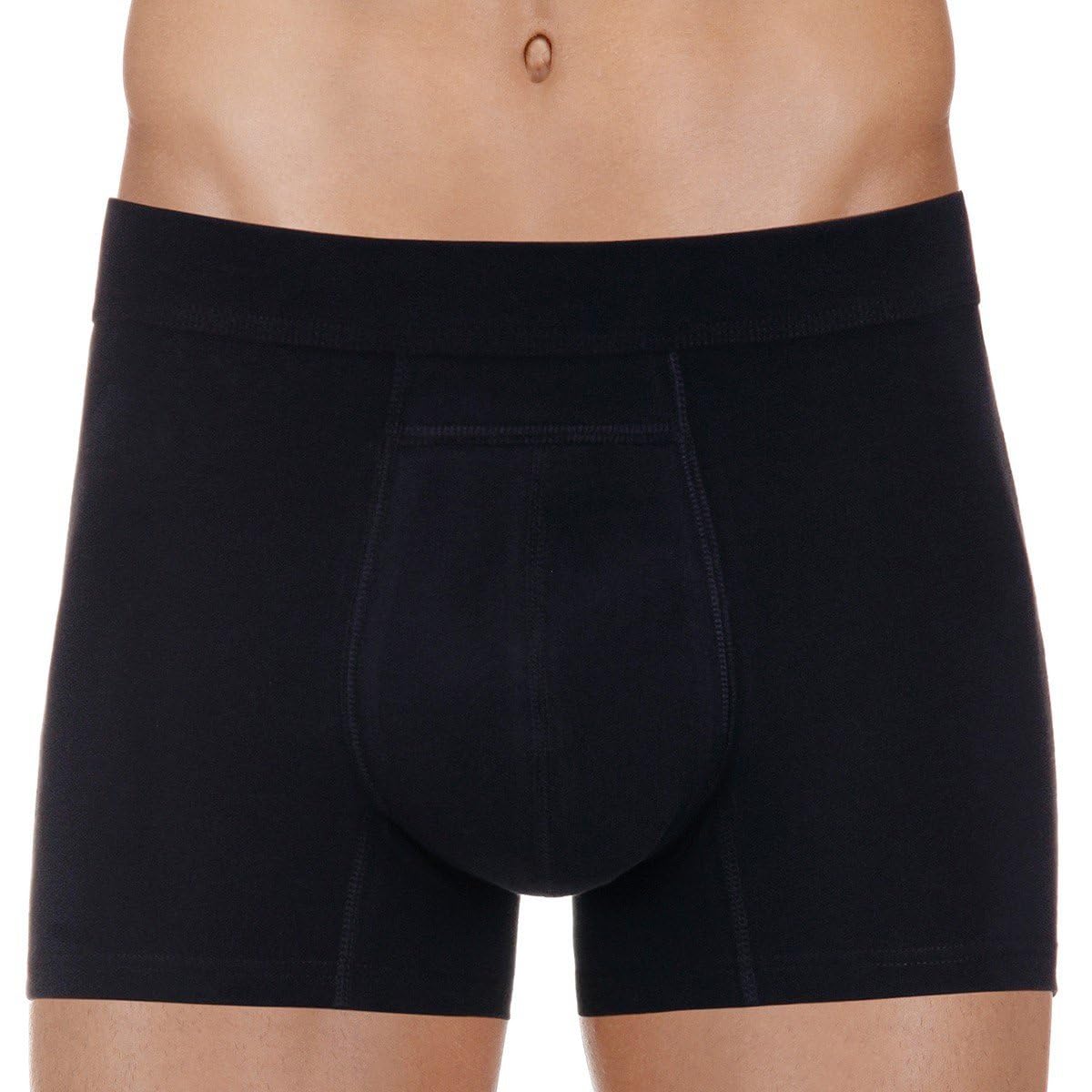 PROTECHDRY - Washable Urinary Incontinence Cotton Boxer Brief Underwear for men with Front Absorbent Area, Black XX-Large