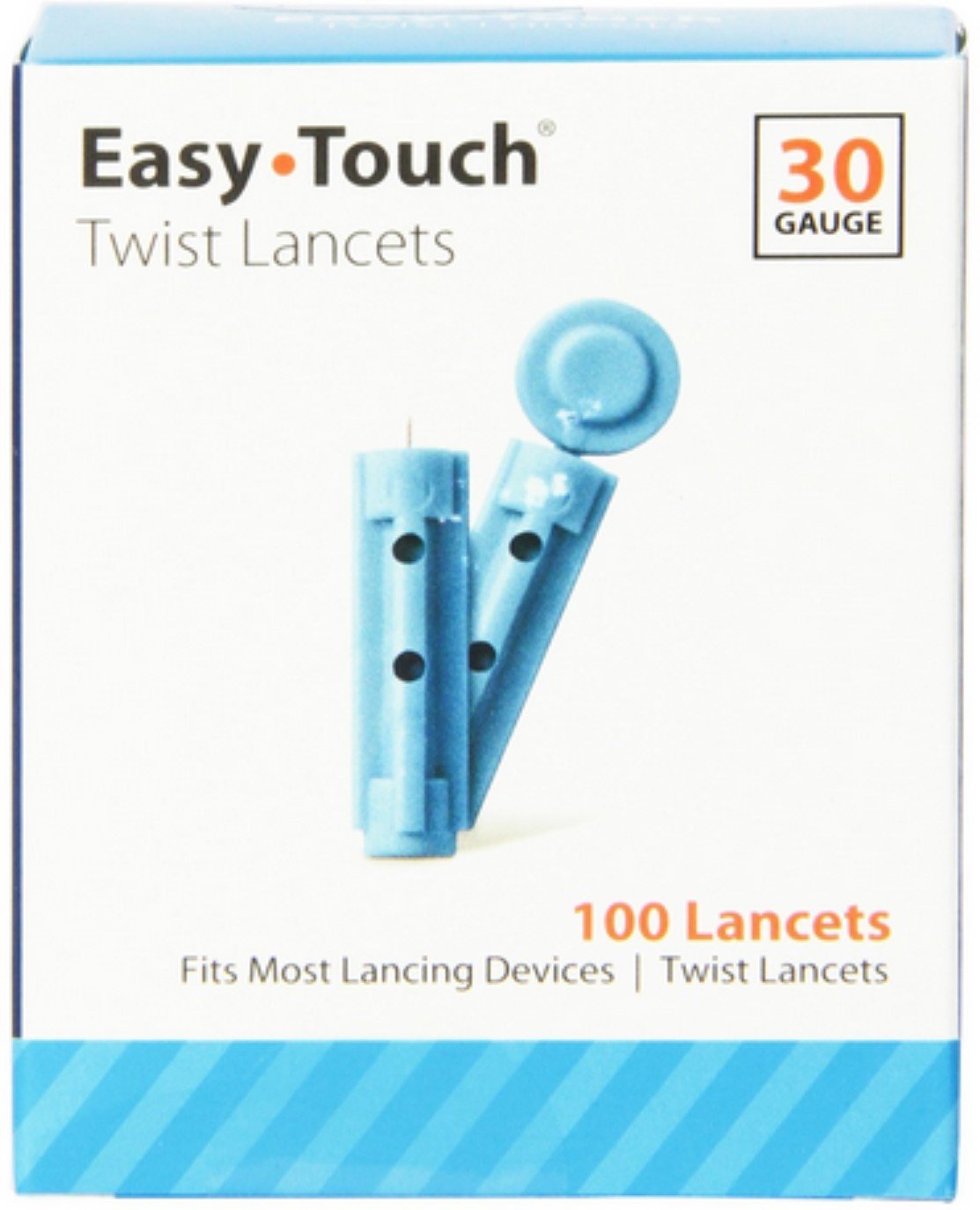 Easy Touch Twist Lancets 30 Gauge 100 Each (Pack of 5)