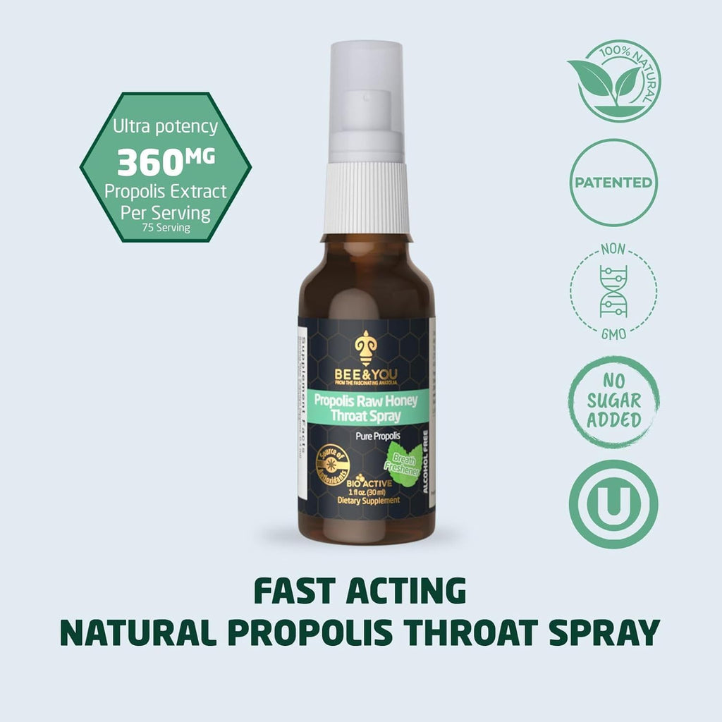 BEE and You, 100% Pure Propolis Extract, Immune Support, Sore Throat Relief, Antioxidants, Natural, Keto, Paleo, Gluten-Free | 1
