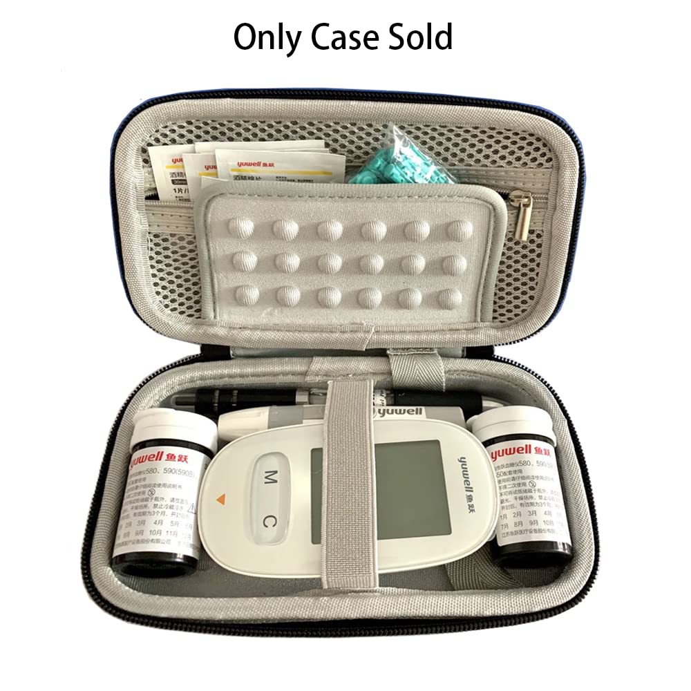 Diabetic Supplies Bag Blood Sugar Test Kit Case Organizer For Blood Glucose Monitor / Meter, Diabetes Test Strips, Lancets, Lanc