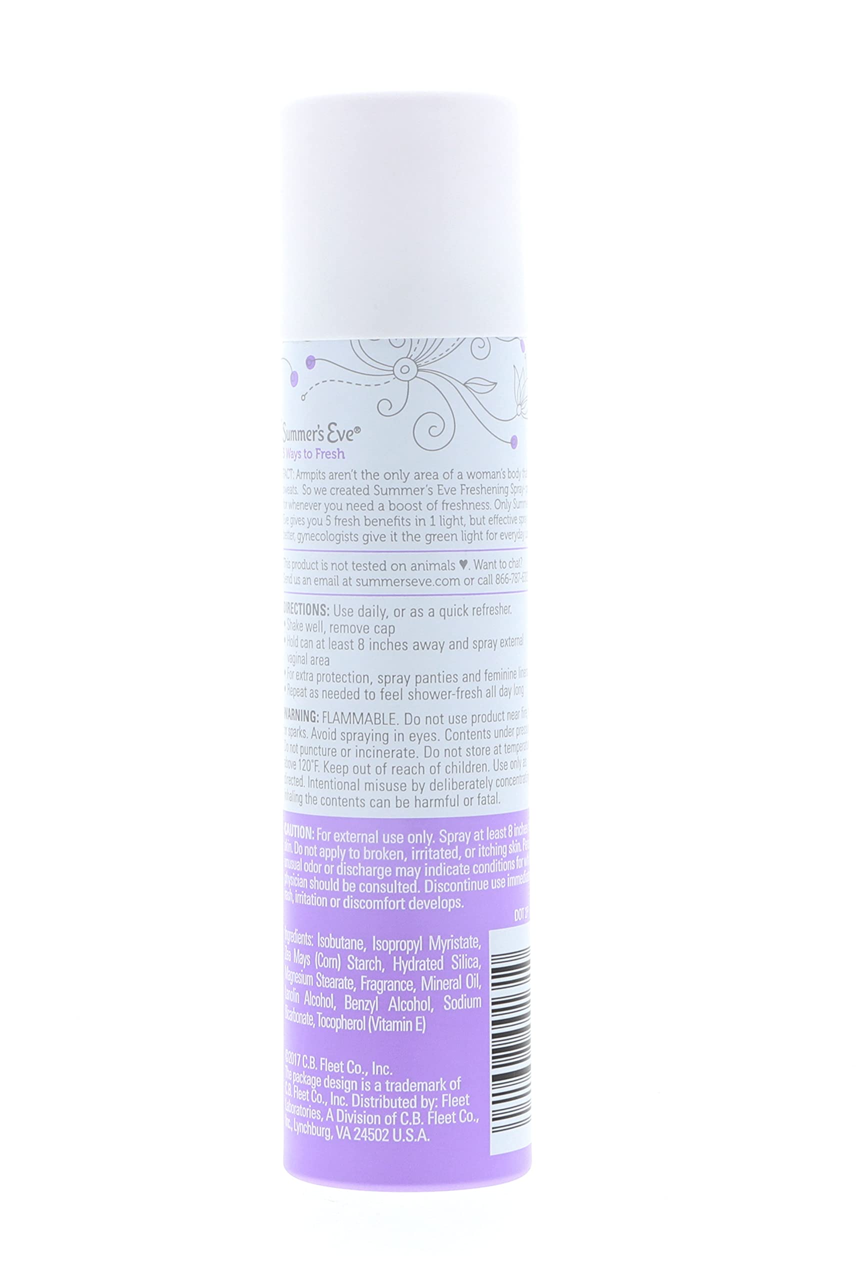 Summer's Eve Ultra Daily Active Feminine Spray, pH balanced, 2 Oz (Pack of 5)