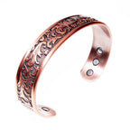 LONGRN-Copper braceletr for men -Ultra Strength Magnetic Bracelets, 99.99% Pure Copper Cuff Bangle with 3500 Gauss Neodymium Mag