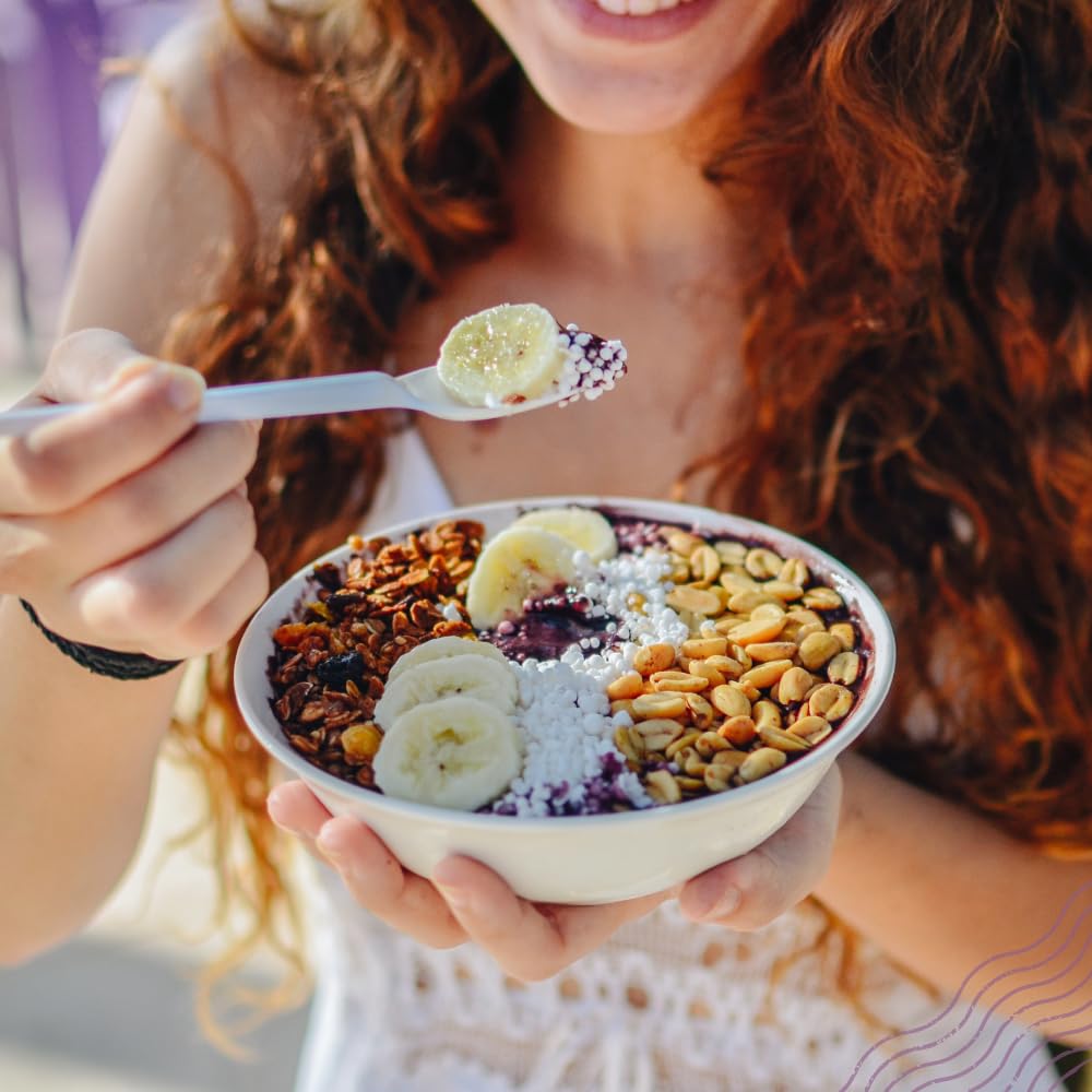 NaturaleBio Organic Acai Powder - 8oz Freeze Dried Acai Berry Powder (Freeze Dried) from Brazil - Dried Raw Food from Acai Fruit